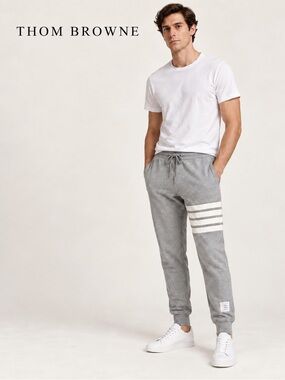 Thom Browne Grey 4-Bar Sweatpants Joggers Size 2